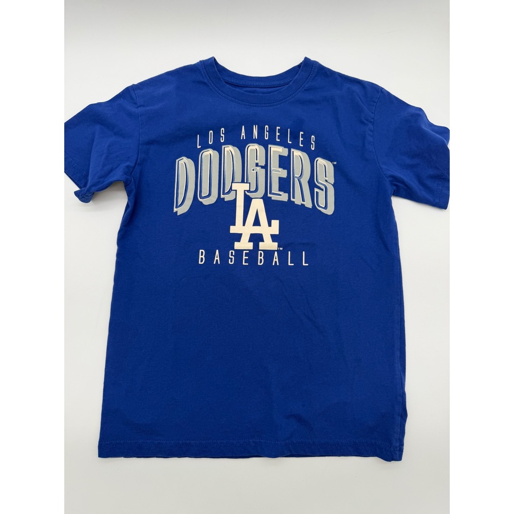 MLB Los Angeles Dodgers Kids Royal Blue Graphic T-Shirt Gen2 Size Medium 10/12